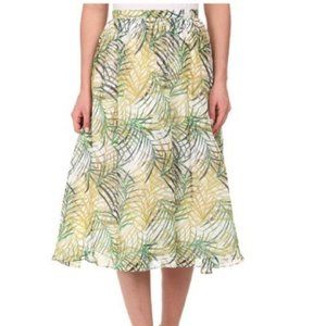 BB Dakota - Tropical Leaf Print Skirt - Size 18